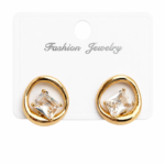 Luxury Geometric Crystal Stud Earrings