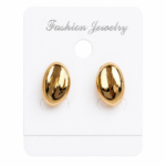 Classic Oval Gold Stud Earrings