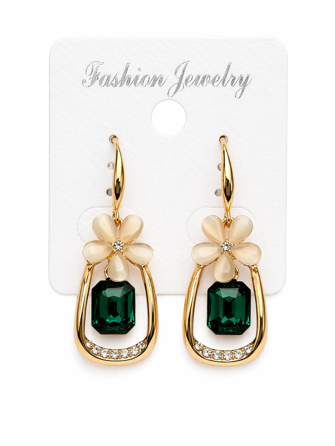 ChatGPT Image Apr 22, 2026, 02_08_07 PM Luxury Floral Emerald Drop Earrings - Image 1