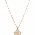Elegant Floral Heart Pendant Necklace
