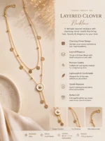 Clover Grace Gold Plated Layered Necklace for Women - Image 4