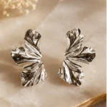 Aurora Abstract Silver Statement Earrings for Women