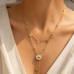 Clover Grace Gold Plated Layered Necklace for Women