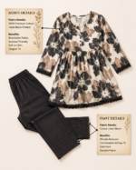 Women Floral Printed Kurti with Farshi Salwar Set