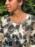 Women Floral Printed Kurti with Farshi Salwar Set - Image 3